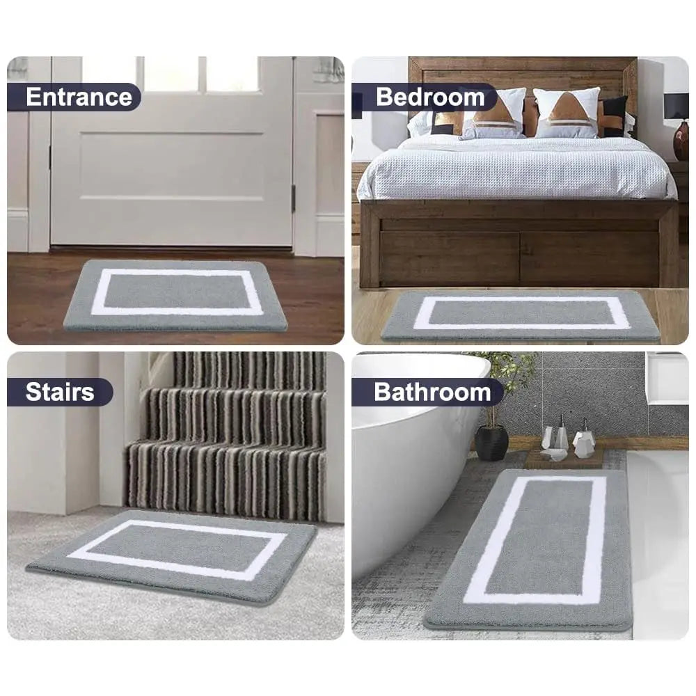 Olanly Tappeti da Bagno Grandi Antiscivolo Lavabili in Lavatrice Peluche Assorbenti Decorazione Pavimento