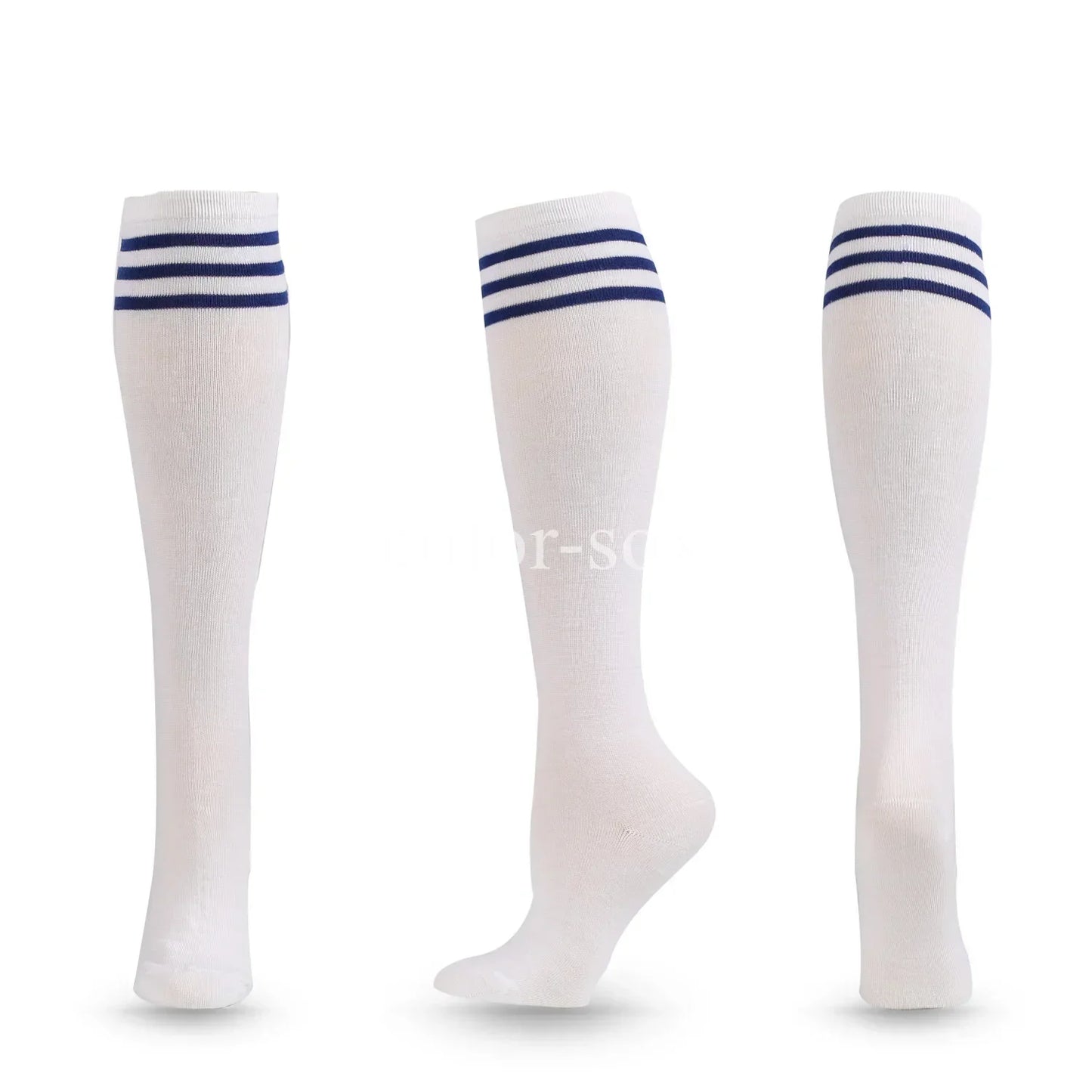 Calzini Da Calcio A Compressione Antiscivolo Tubo Lungo Al Ginocchio Con Righe Per Prestazioni Sportive Uomo