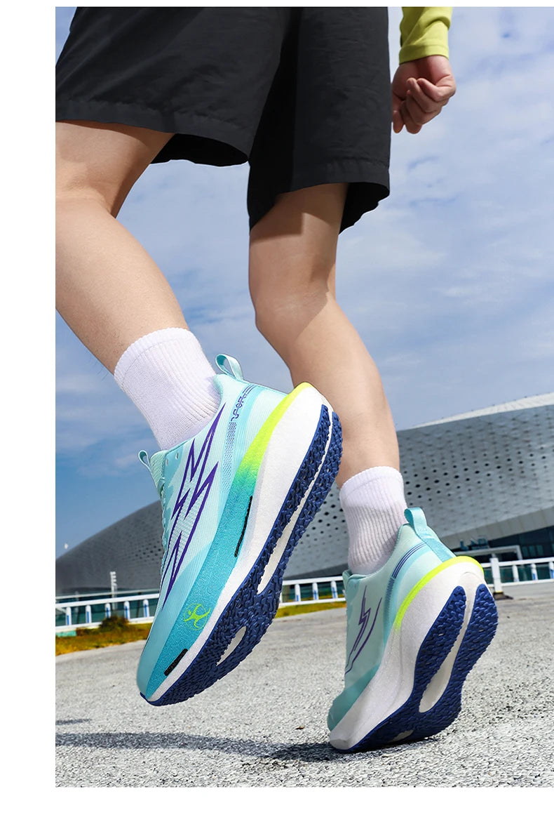 Scarpe sportive da uomo Scarpe da corsa con piastra in carbonio Scarpe da ginnastica da maratona maschili Scarpe da allenamento per atletica ammortizzanti da corsa per donna