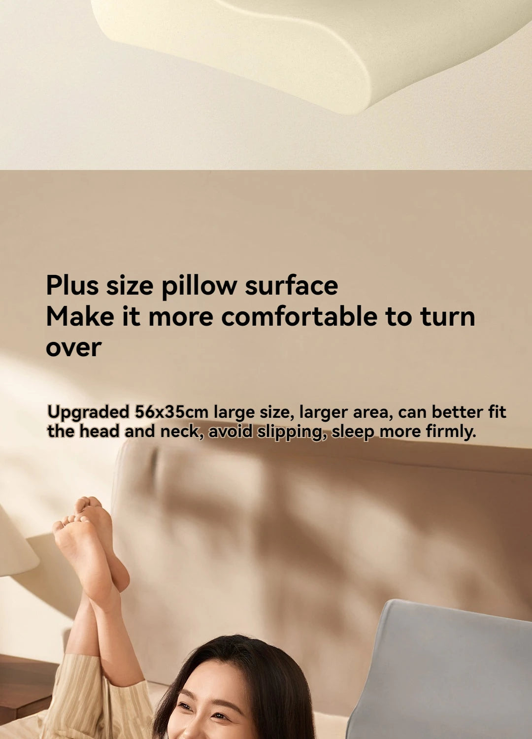 Cuscino Per Il Collo In Memory Foam Pro Traspirante Antibatterico Sostegno Cervicale Senza Cuciture Altezza 9 11 Cm