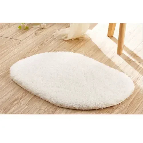 Tappetini da Bagno Antiscivolo in Memory Foam Ellittici Morbidi con Assorbimento Idrico per Pavimento del WC Spessi