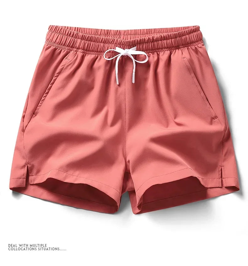 Pantaloni Sportivi Leggeri Da Uomo Con Tasche Pantaloncini Corti Estivi Da Fitness In Tinta Unita Per Jogging E Spiaggia