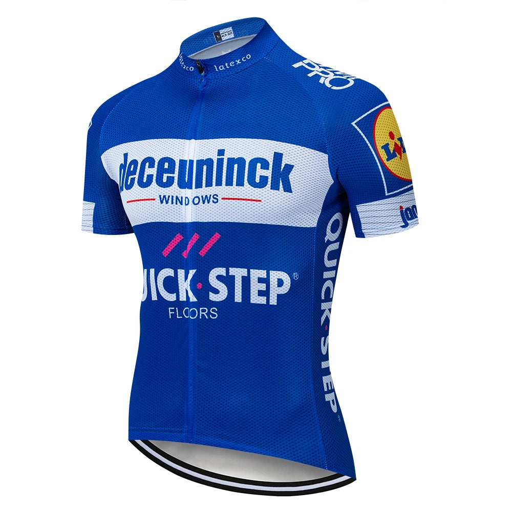 Maglia Ciclismo A Manica Corta Quick Step 2025 Uomo Racing Estiva Per Bicicletta