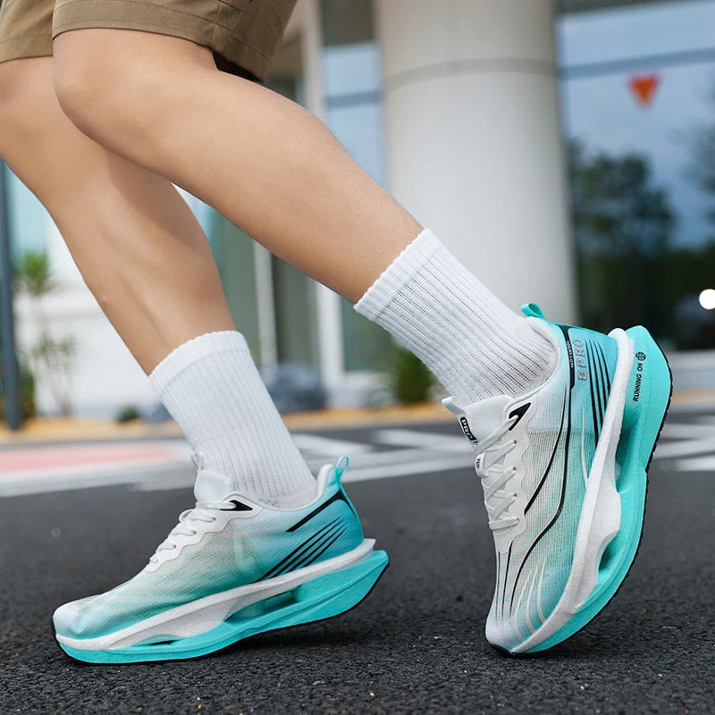 Scarpe da Corsa con Piastra in Carbonio per Maratona Unisex Traspiranti e Leggere Antiscivolo Sneakers Atletiche