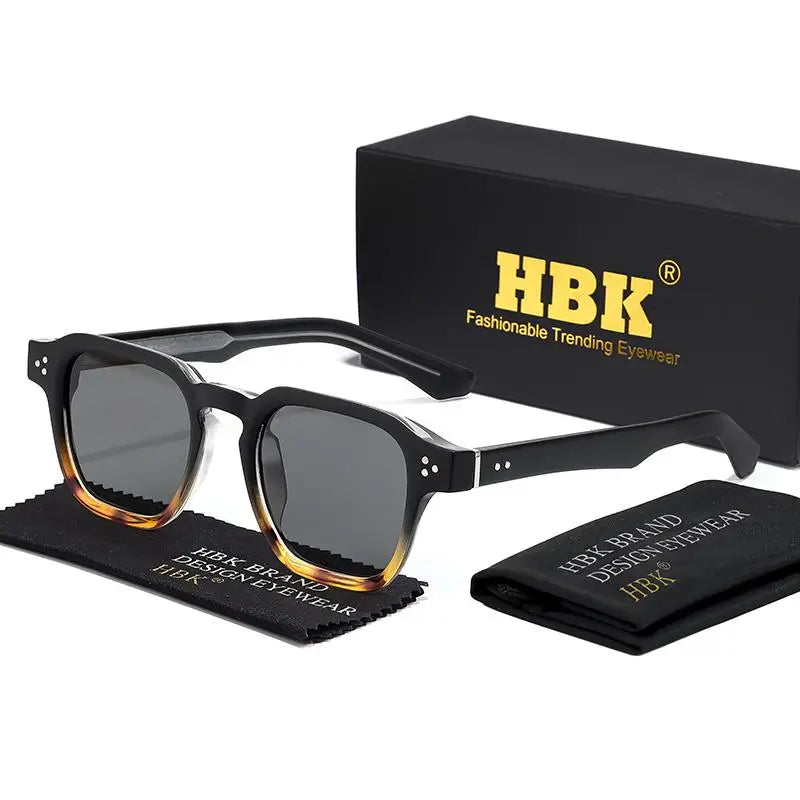 HBK Occhiali Da Sole Uomo Vintage Square Gradient UV400 Sport Outdoor Festa Vacanze Viaggi Guida