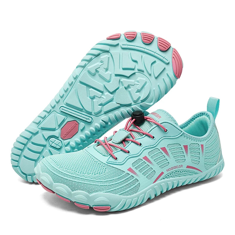 HOBIBEAR Scarpe Da Ginnastica Traspiranti Con Fascia Elastica Punta Larga Per Uomo E Donna Spiaggia