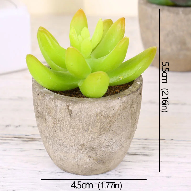 Mini Piante Succulente Artificiali Sempreverdi In Vaso Piccolo Per Ufficio Casa Decorazioni Da Tavolo Fiori Finti