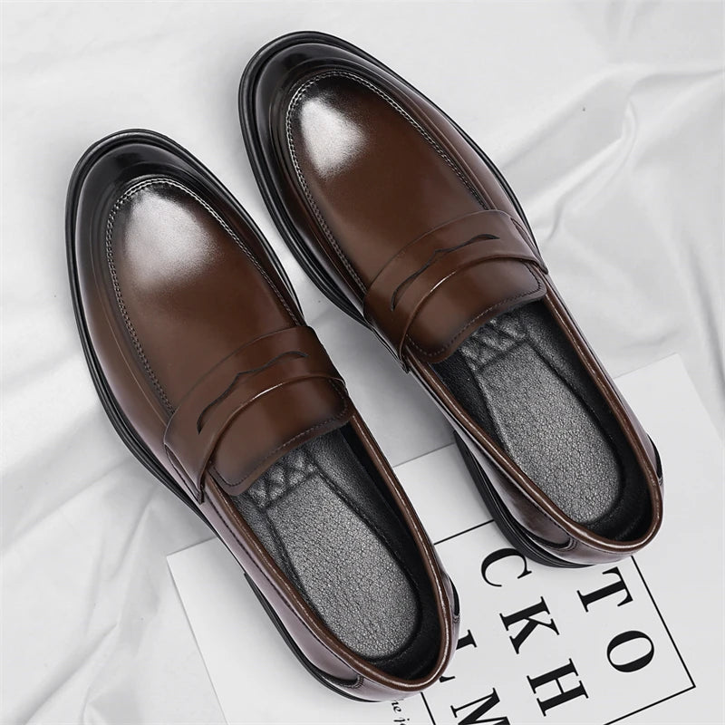 Mocassini Formali In Pelle Da Uomo Stile Italiano Slip On Eleganti Scarpe Da Lavoro E Da Ufficio Confortevoli E Leggere