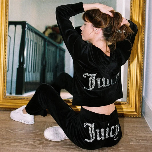 Tuta Due Pezzi Da Donna Autunno Inverno Con Cappuccio Set Jogging Comodo Per La Corsa Pantaloni Casual