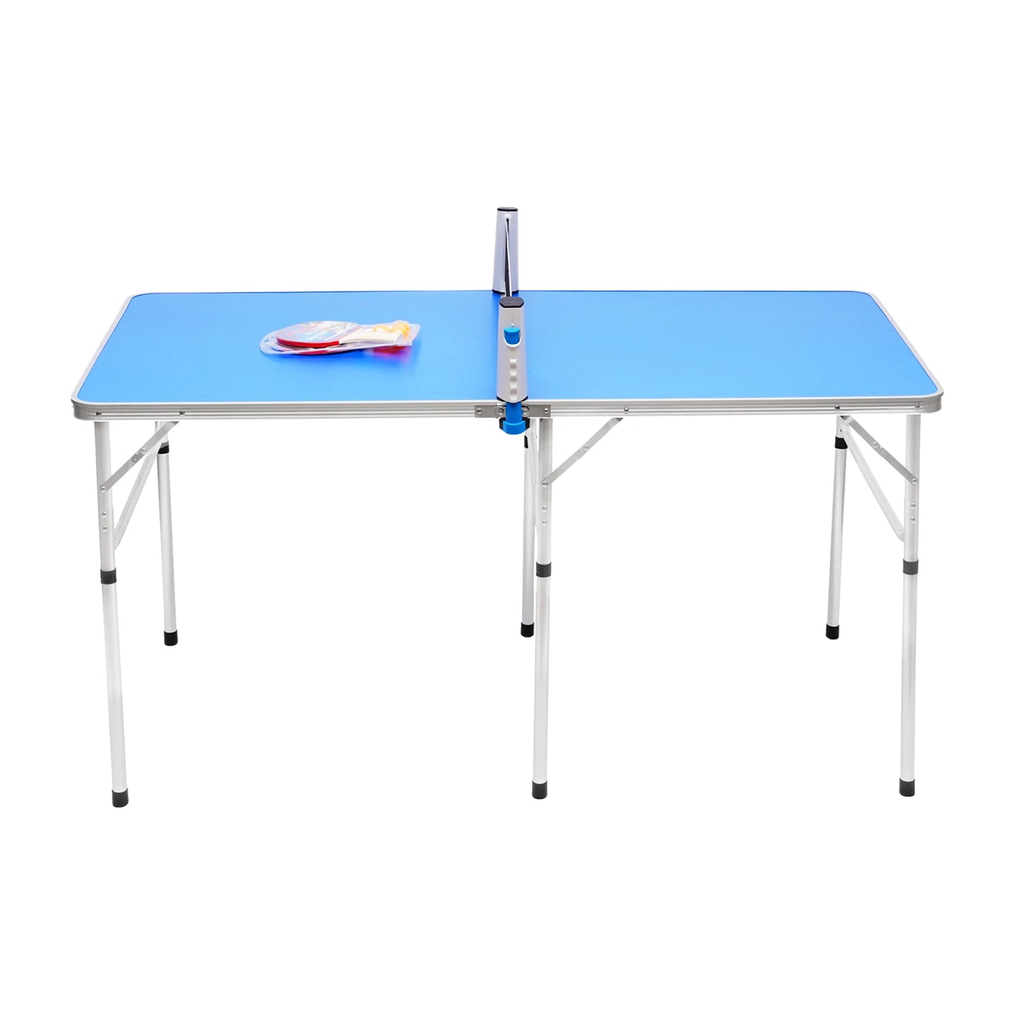 Tavolo Da Ping Pong Pieghevole Con Rete Set 2 Racchette 3 Palline 6 Staffe Interni In MDF Multifunzionale