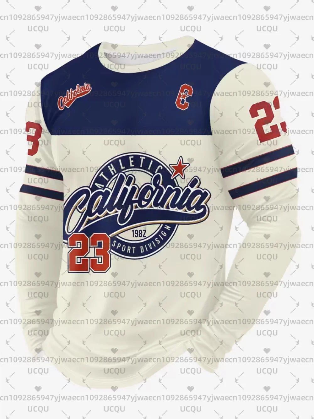T Shirt Grafica California Numero 23 Da Uomo Maniche Lunghe Autunno Attivita All Aperto Traspirante In Poliestere