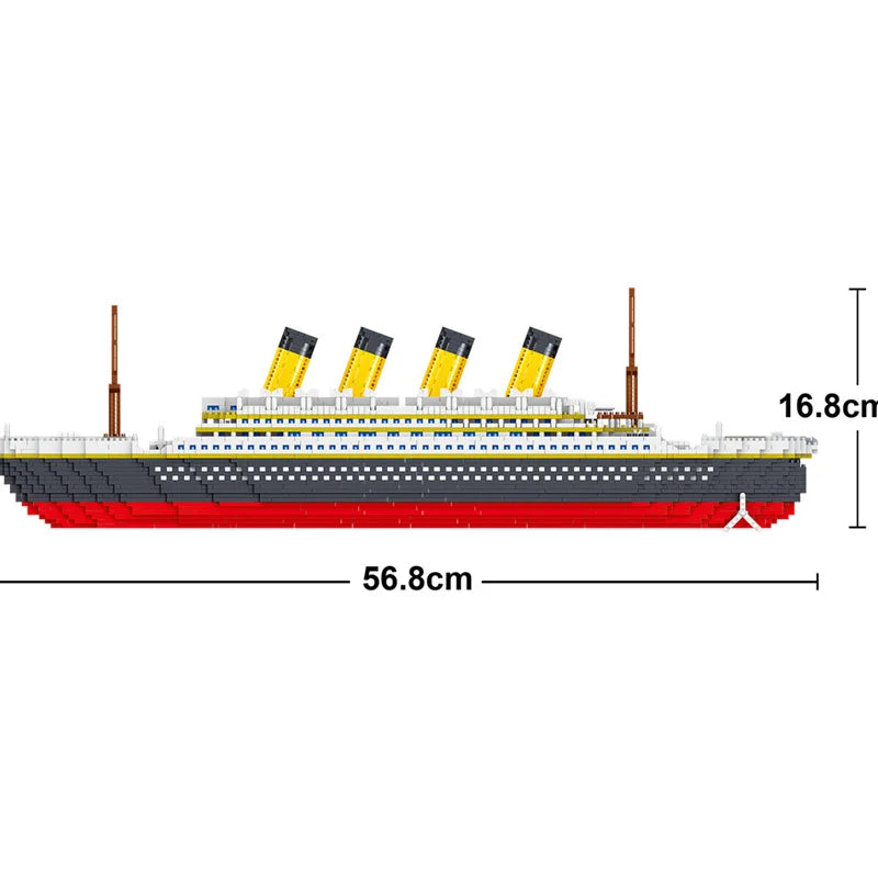 Oltre 4000 Pezzi Titanic Modello Nave Da Crociera Blocchi Costruzione MOC Barche Giocattoli Da Costruzione Regalo