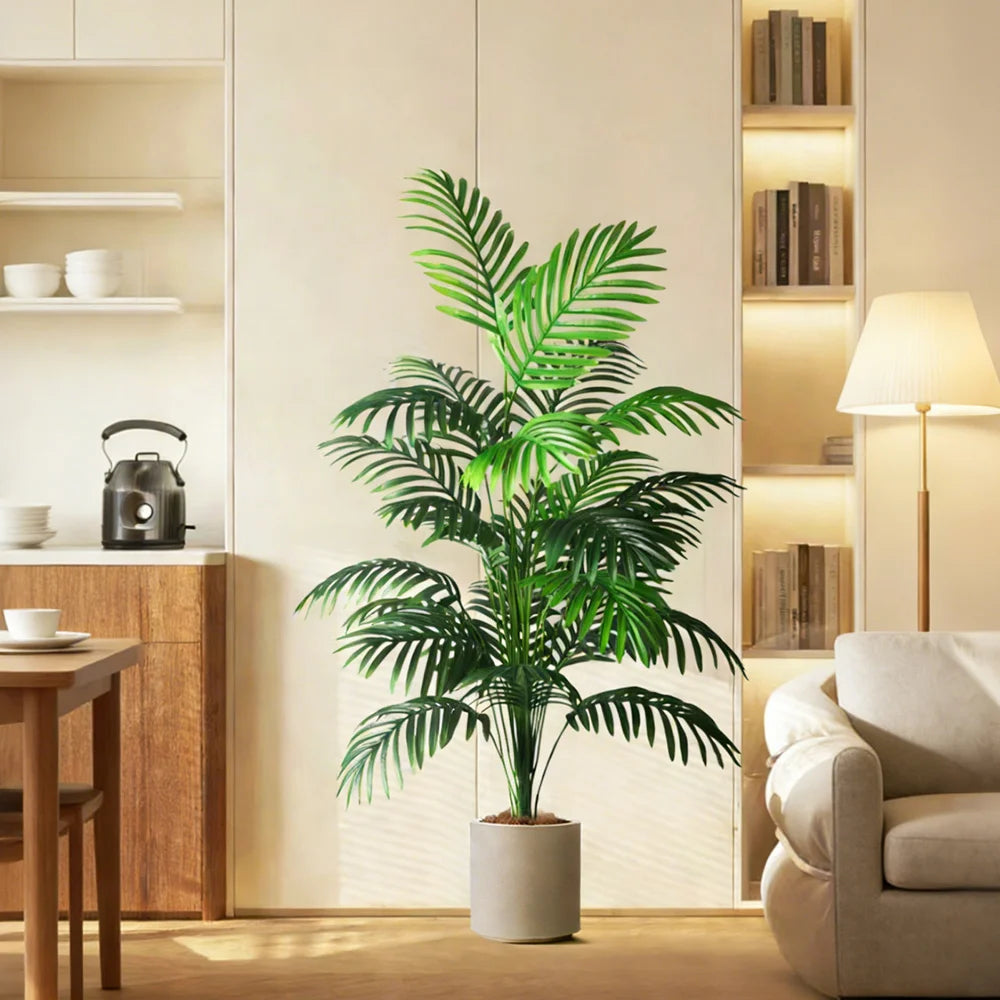 Palma Tropicale Artificiale Grande 90-120 cm Con Foglie Monstera In Plastica Per Decorazioni Casa Giardino Matrimonio