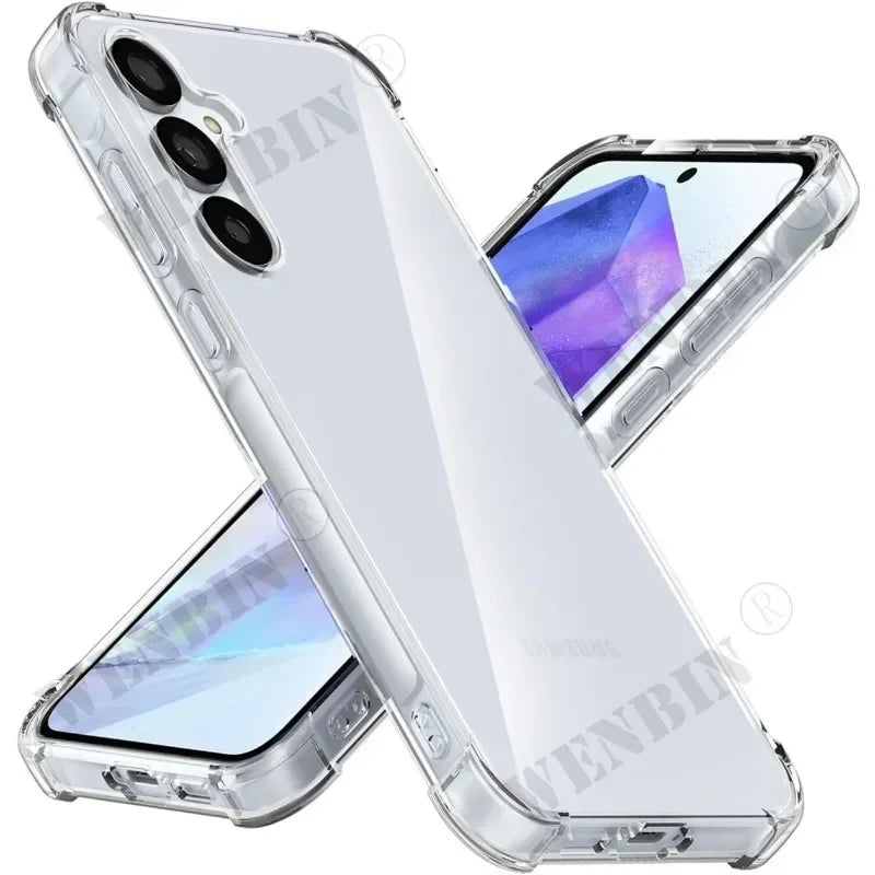 Custodia Antiurto in TPU Trasparente per Samsung Galaxy A56 A55 A36 A35 A16 A15 5G Protezione Antigraffio
