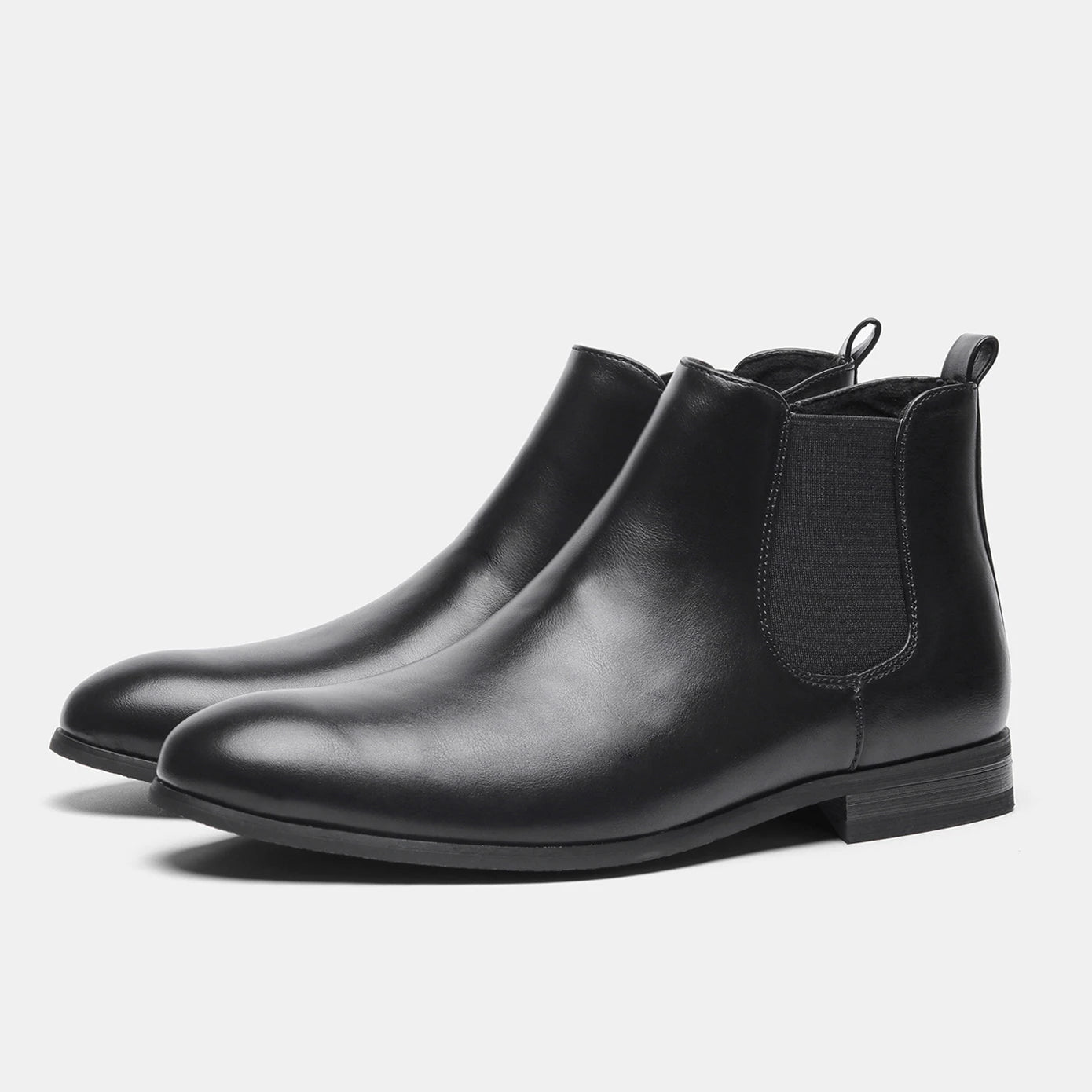 Stivali Chelsea 2025 da Uomo in Pelle con Tacco Medio Punta Affusolata Comfort Moda Eleganti