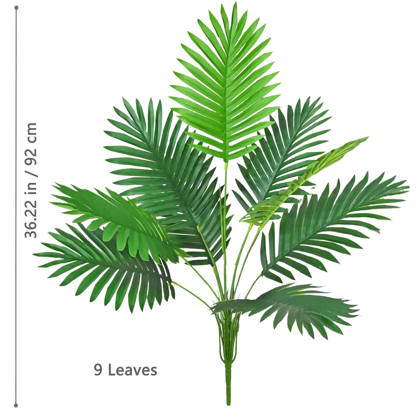 Palma Artificiale Tropicale Con Rami Di Foglie In Plastica Verde Per Decorazione Giardino Esterno Misure 50 90 120 Cm