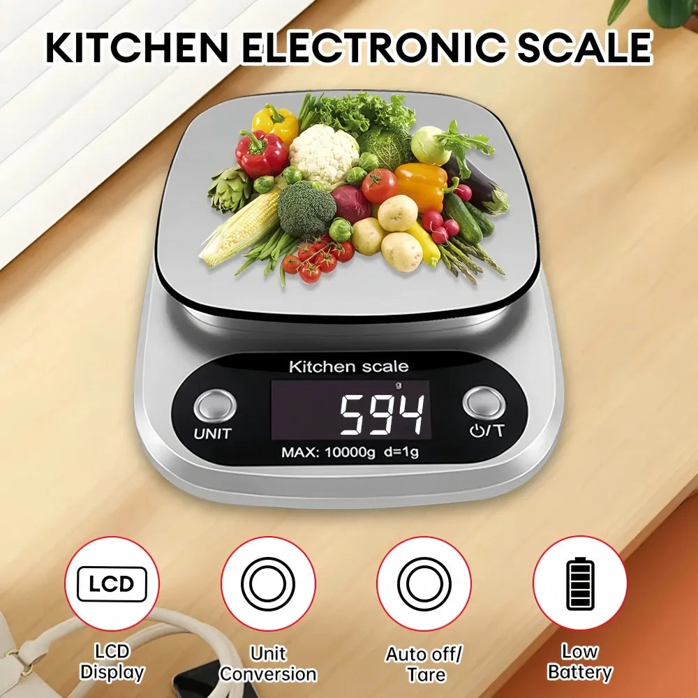 Bilancia Da Cucina Digitale 10 Kg Alta Precisione Con Display LCD Portatile Per Cibo Gioielli Cuochi Appassionati