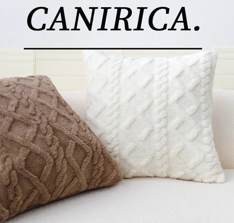 Fodera Per Cuscino In Peluche Geometrica 45x45 Cm Per Divano Soggiorno Decorativa Per La Casa