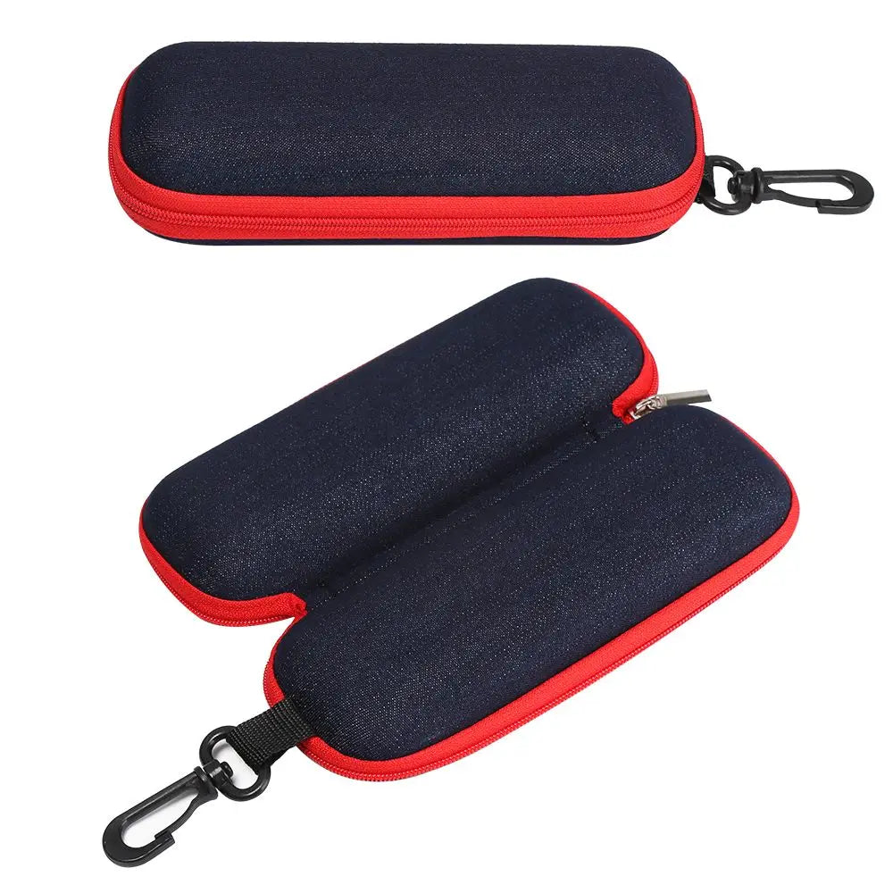 Custodia Per Occhiali In Denim Con Cerniera Scatola Portatile Per Occhiali Da Sole E Da Lettura