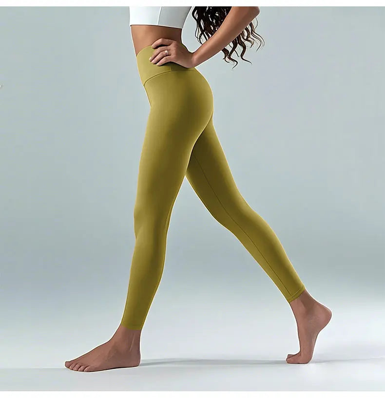 Pantaloni Da Yoga Vita Alta Per Donne Elasticizzati Quattro Direzioni Asciugatura Rapida Per Corsa Ciclismo Palestra
