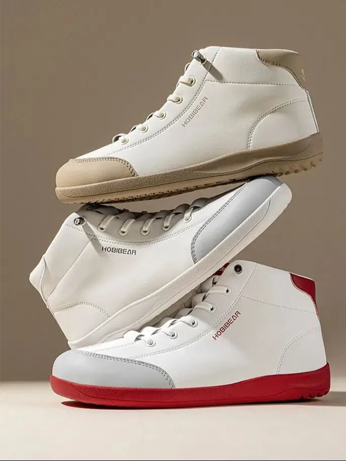HOBIBEAR Scarpe Mid Top Da Donna Con Punta Larga In Pelle Artificiale Antiscivolo Per Esterno