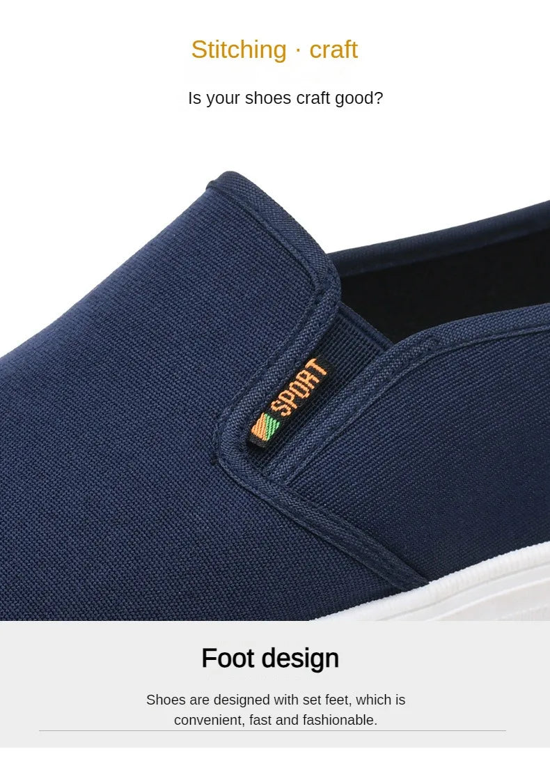 Scarpe Da Ginnastica In Tela Da Uomo Basse Leggere Vulcanizzate Slip On Casual Spedizione Gratuita A Prezzi Accessibili