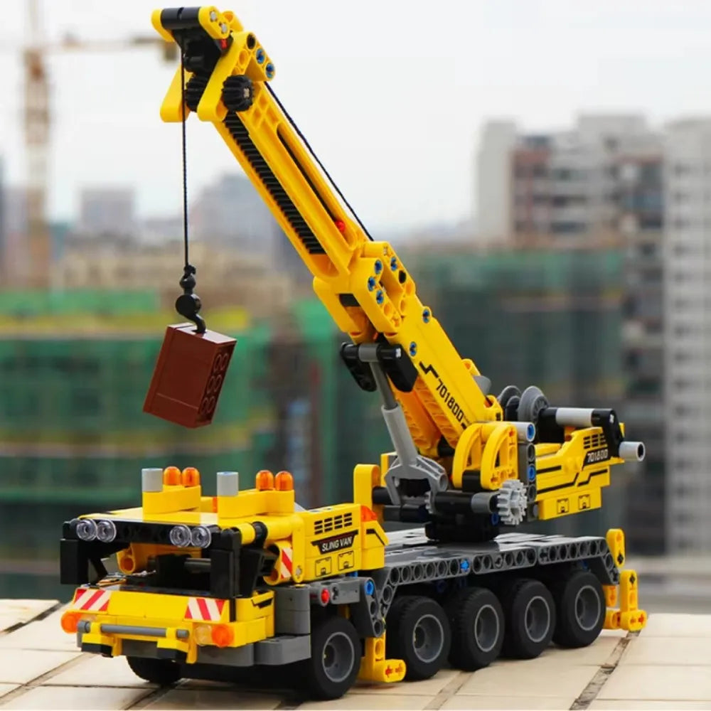 Set Costruzioni Multi Veicoli Caricabatteria Gru Camion Fai Da Te Blocchi Ingegneria Giocattolo Per Bambini