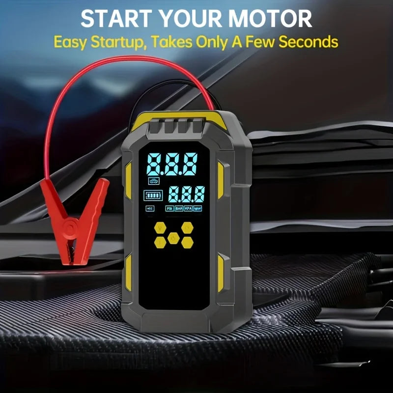Compressore Aria Per Pneumatici E Avviamento Emergenza Auto 2 In 1 Da 12 V 150 PSI Con Porta USB Per Telefoni
