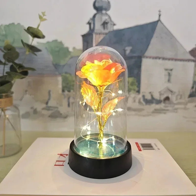 Rosa Artificiale LED Eterna Regalo Di San Valentino Per Fidanzata Rosa Eterna Decorazioni Nozze Regali Natale