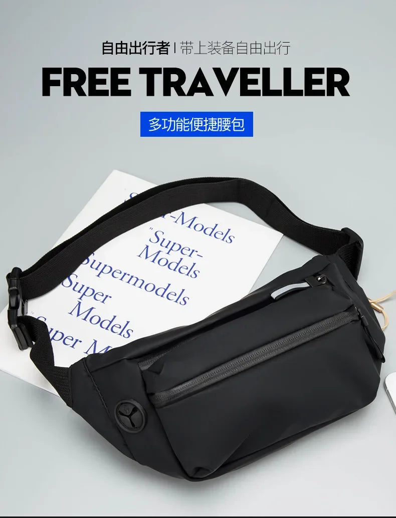 Impermeabile Borsa da Cintura Uomo Marsupio Esterno Tracolla Sportiva Per Viaggio e Attività all Aperto