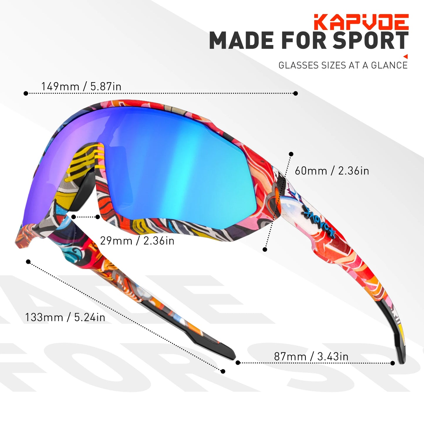 Occhiali Da Ciclismo Polarizzati Kapvoe UV400 Con 5 Lenti Intercambiabili Per Uomo E Donna Unisex Sportivi Da Esterno