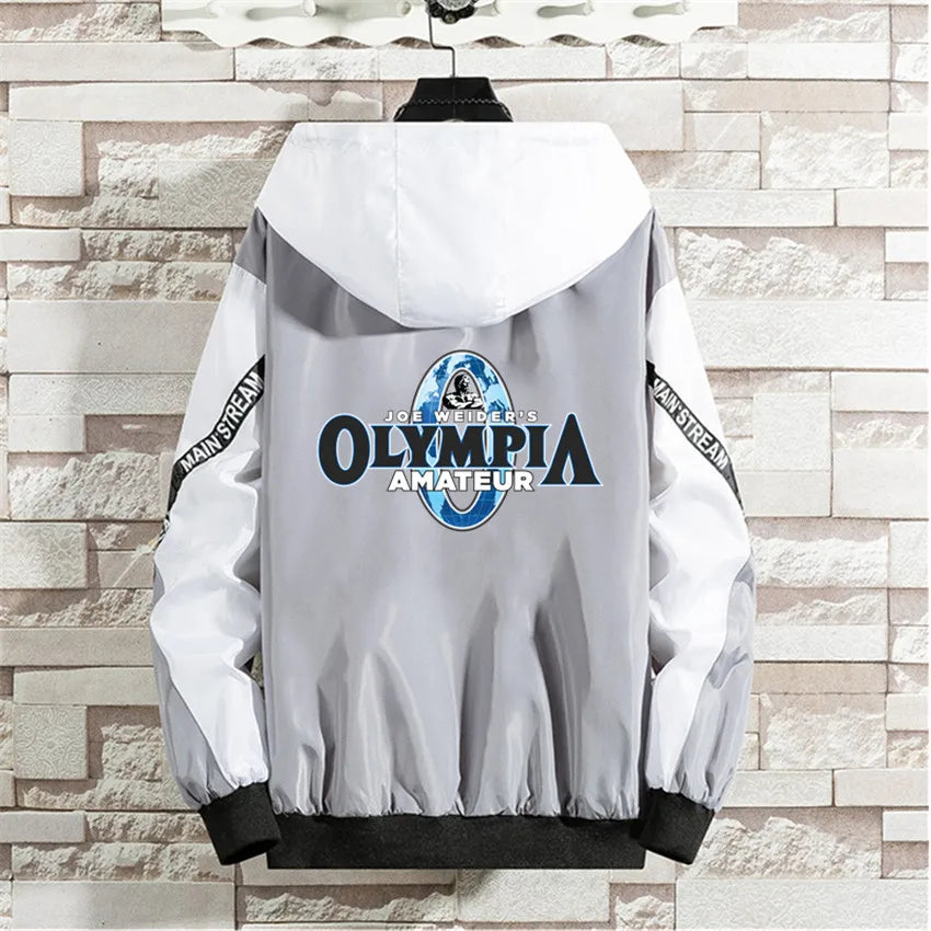 Giacche Uomo Donna Hip Hop Olympia Giacca A Vento Patchwork Con Cerniera All Aperto Harajuku Abbigliamento Maschile