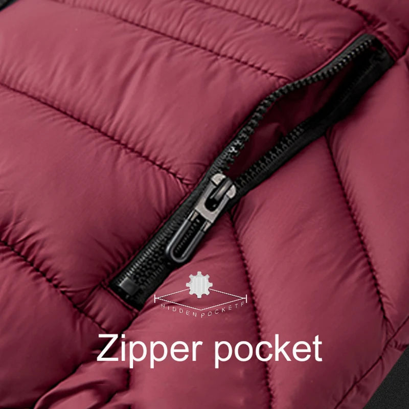 Gilet Termico Impermeabile Uomo CHRLCK per Trekking Campeggio Caccia Sci Pesca Invernale Taglia Grande Caldo e Leggero