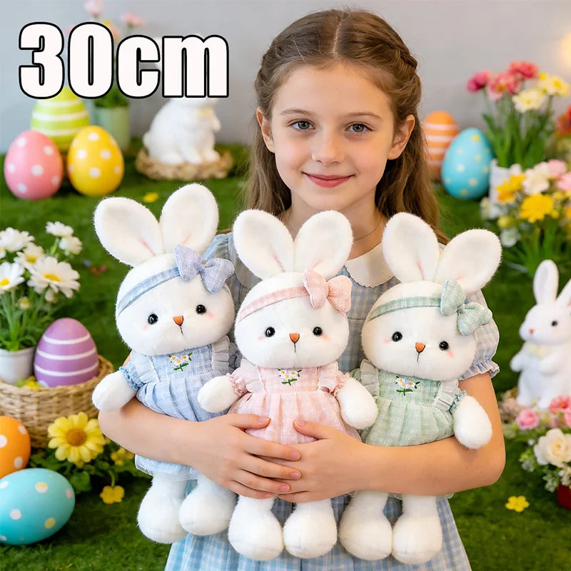 Peluche Coniglio Cartone Animato Vestito Floreale Regalo Per Pasqua San Valentino Compleanno Decorazione Casa