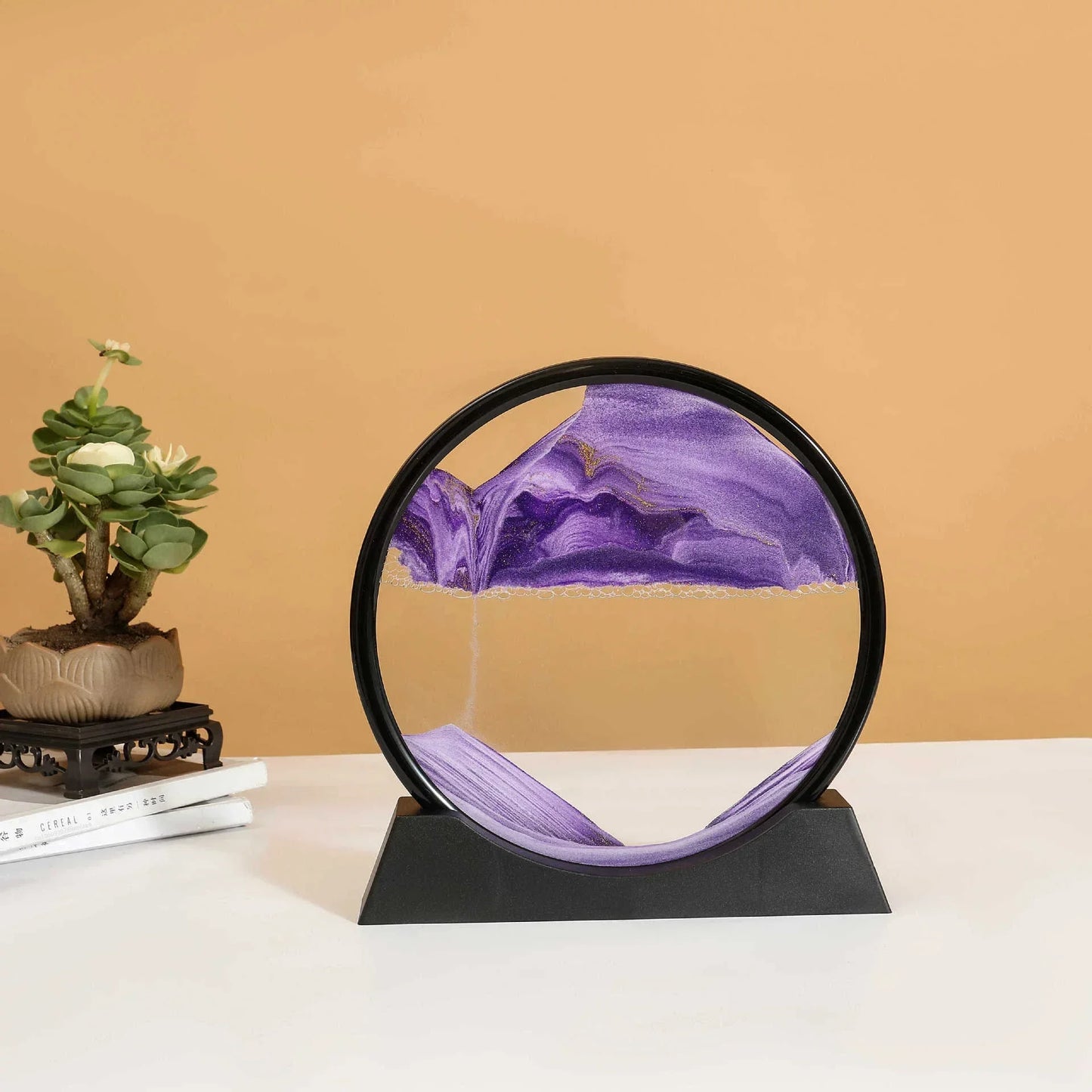 Clessidra Liquida 3D Arte Sabbia In Movimento In Vetro Regalo Originale Decorazione Per Casa E Ufficio