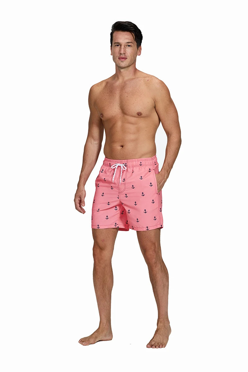 Pantaloncini Uomo Ad Asciugatura Rapida A Righe Verticali Traspiranti Con Fodera In Rete Taglie Forti Spiaggia Surf