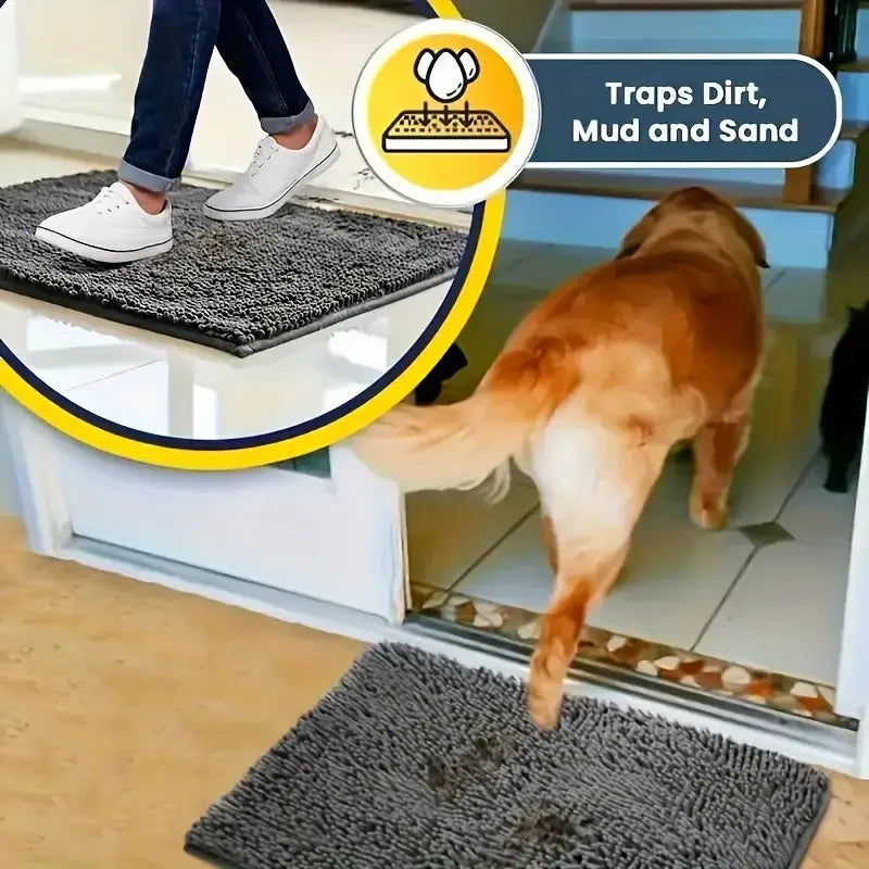 Tappetino Antiscivolo Lavabile Per Cani Assorbe Umidità E Sporco Microfibra Per Asciugatura Rapida Ideale Zampe Fangose