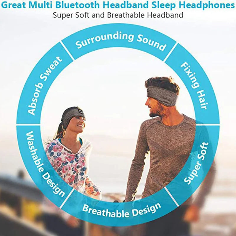 Auricolari Bluetooth Senza Fili Con Fascia Morbida Per Dormire E Allenarsi Con Cancellazione Attiva Del Rumore