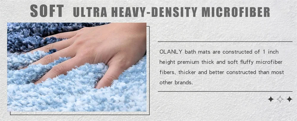 Kitinjoy Tappeto Da Bagno Di Lusso In Microfibra Assorbente Antiscivolo Peluche Morbido Per Doccia E Pavimento