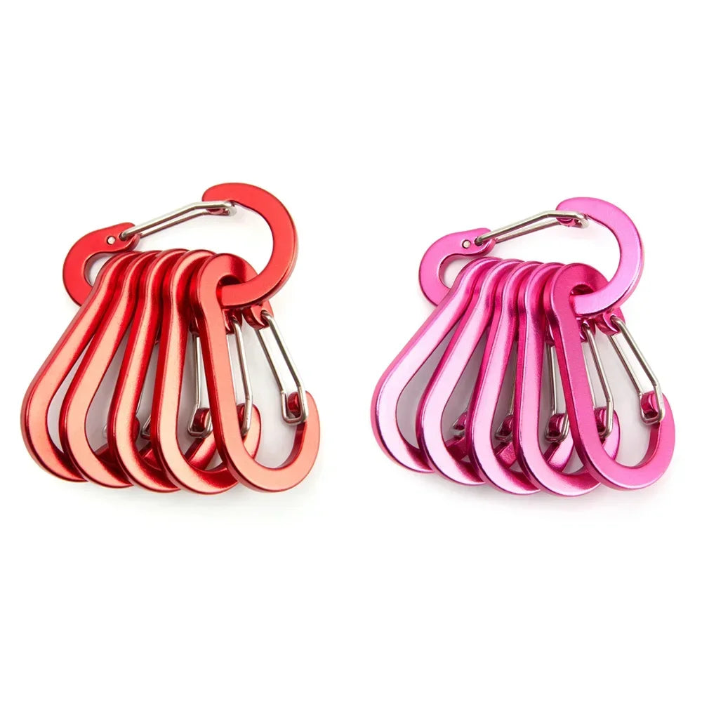 Moschettone Clip Set Sei Dodici Pezzi Turistico Piccoli Ganci Pesca All'aperto Campeggio Ciclismo Portachiavi Fibbie