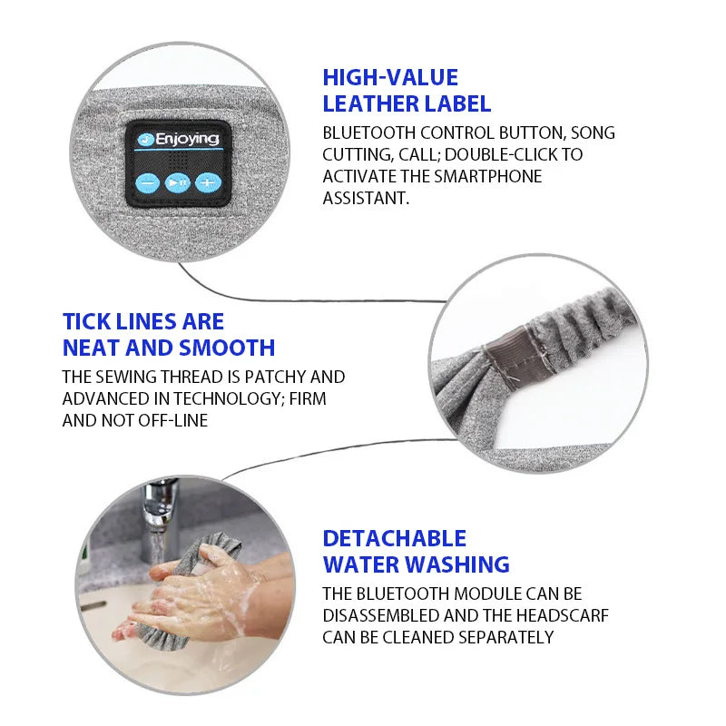 Cuffie Bluetooth Wireless In Fascia Per Dormire Con Maschera Per Occhi E Musica Integrata Per Fitness E Yoga