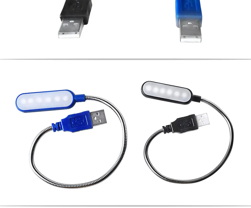 Homefish Lampada LED USB Mini Flessibile Lettura Notturna Portatile per Power Bank Laptop Notebook PC