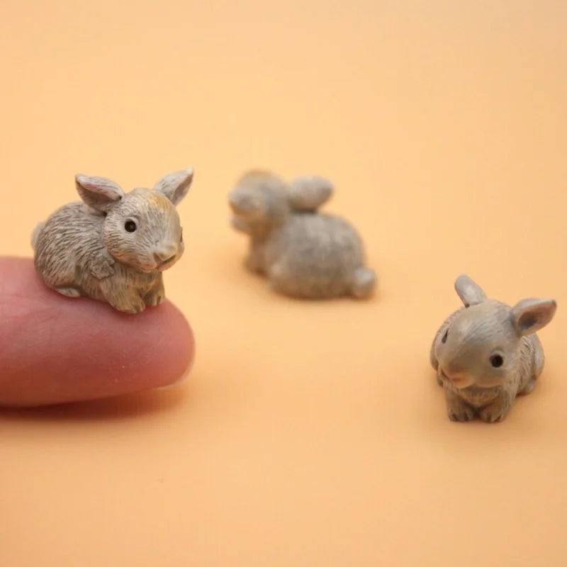 Set Da 5 O 10 Pezzi Coniglietti In Resina Per Paesaggio In Miniatura Decorazione Fai Da Te