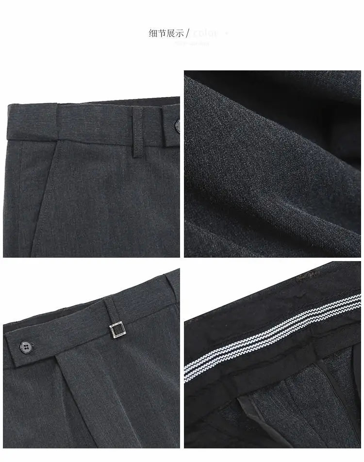 Pantaloni Da Uomo 2026 Primavera Slim Fit Eleganti Elasticizzati Tinta Unita Business Casual Pantaloni Da Ufficio