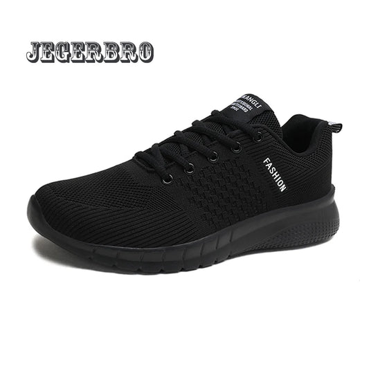 Sneaker Da Corsa Da Uomo Estiva In Rete Con Lacci Fitness Leggero Traspirante Scarpe Da Passeggio Nere Taglia 38 45