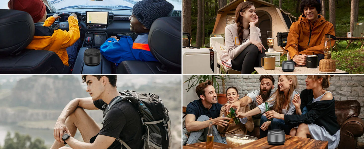 Mini Altoparlante Portatile Wireless Con Ricarica USB Stereo HD E Bassi Potenti Ideale Per Eventi All'Aperto