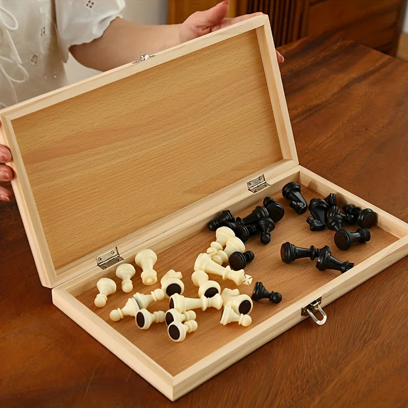 Scacchi Set Pieghevoli Magnetici In Legno Massello Per Bambini Regalo Di Famiglia Giochi Di Strategia