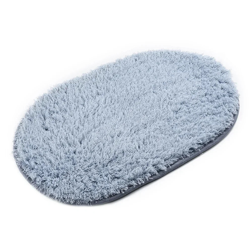 Tappetini da Bagno Antiscivolo in Memory Foam Ellittici Morbidi con Assorbimento Idrico per Pavimento del WC Spessi