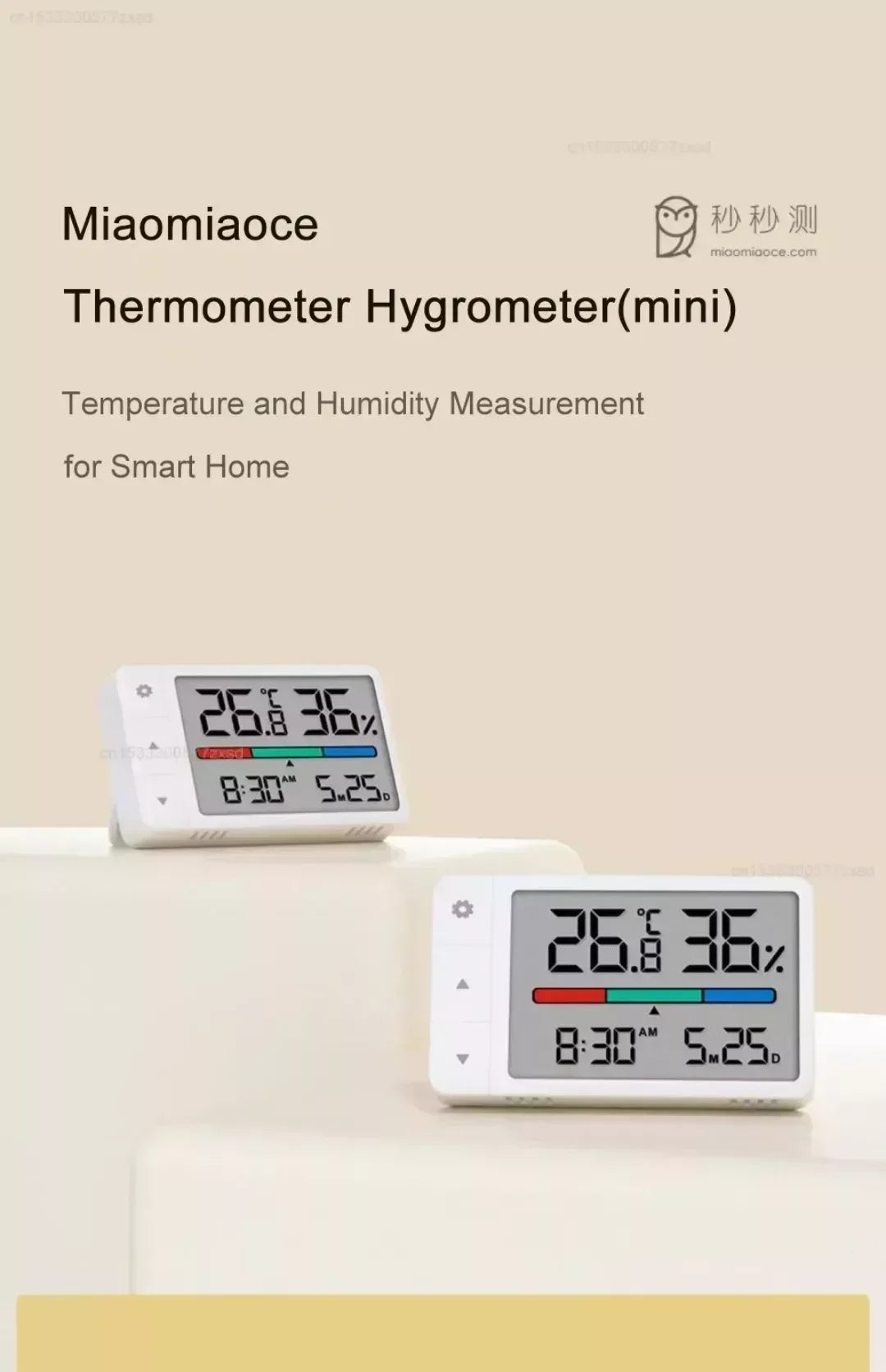 Termometro Igrometro Intelligente MiaoMiaoCe Orologio Multifunzione Con Display Digitale Stazione Meteo Per Casa