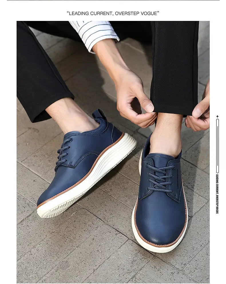 Scarpe Uomo Sportive Casual Alla Moda In Pelle Traspiranti e Comode Marrone Scarpe da Golf e Formali